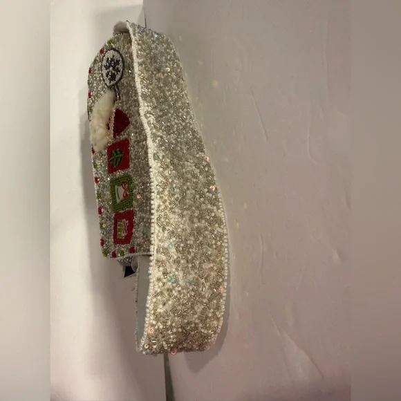 MADE IN INDIA Christmas beaded Shoulder Bag NWT - Picture 12 of 12